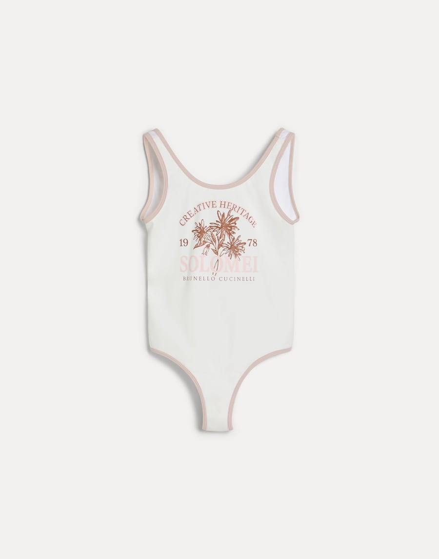 One-piece swimsuit with print White Girls - Brunello Cucinelli