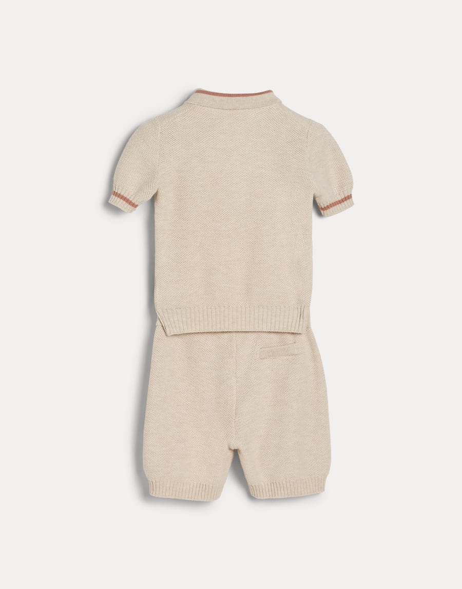 Baby Bernie knit coordinated set Beige Baby - Brunello Cucinelli