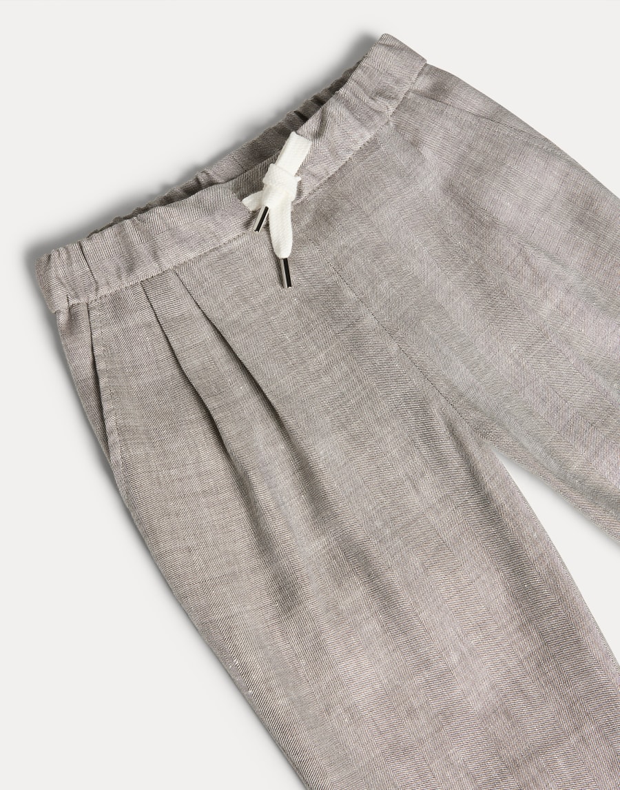 Chevron trousers Light Brown Boys - Brunello Cucinelli
