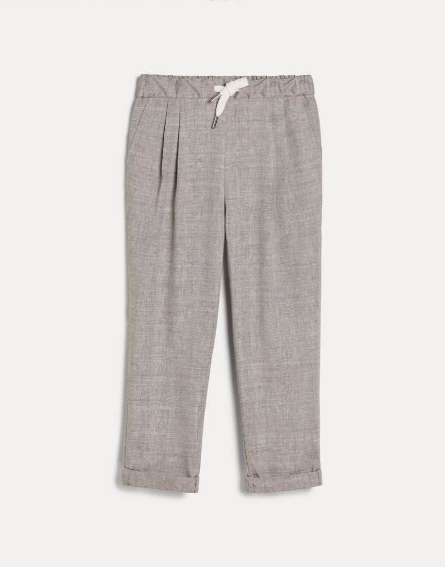 Chevron trousers Light Brown Boys - Brunello Cucinelli