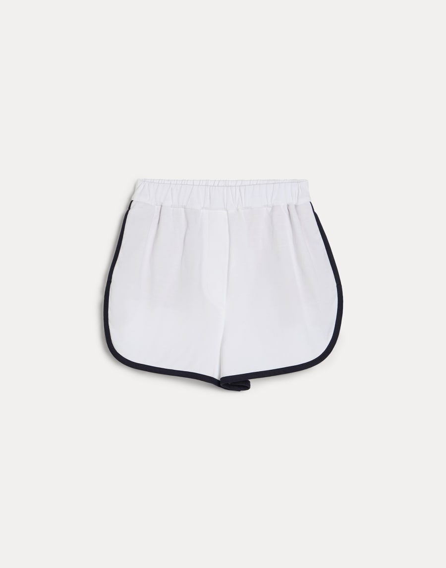 저지 쇼츠 화이트 여아 - Brunello Cucinelli