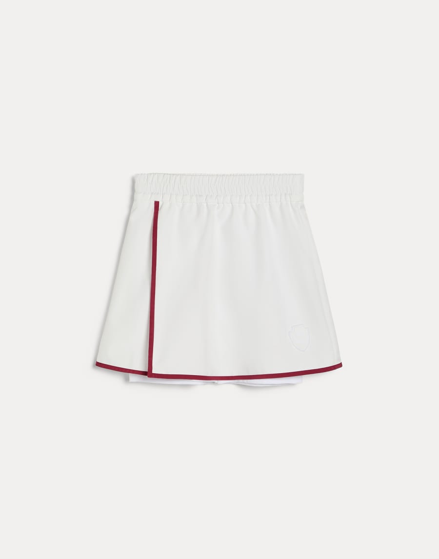 Nylon skirt with shorts and logo White Girls - Brunello Cucinelli