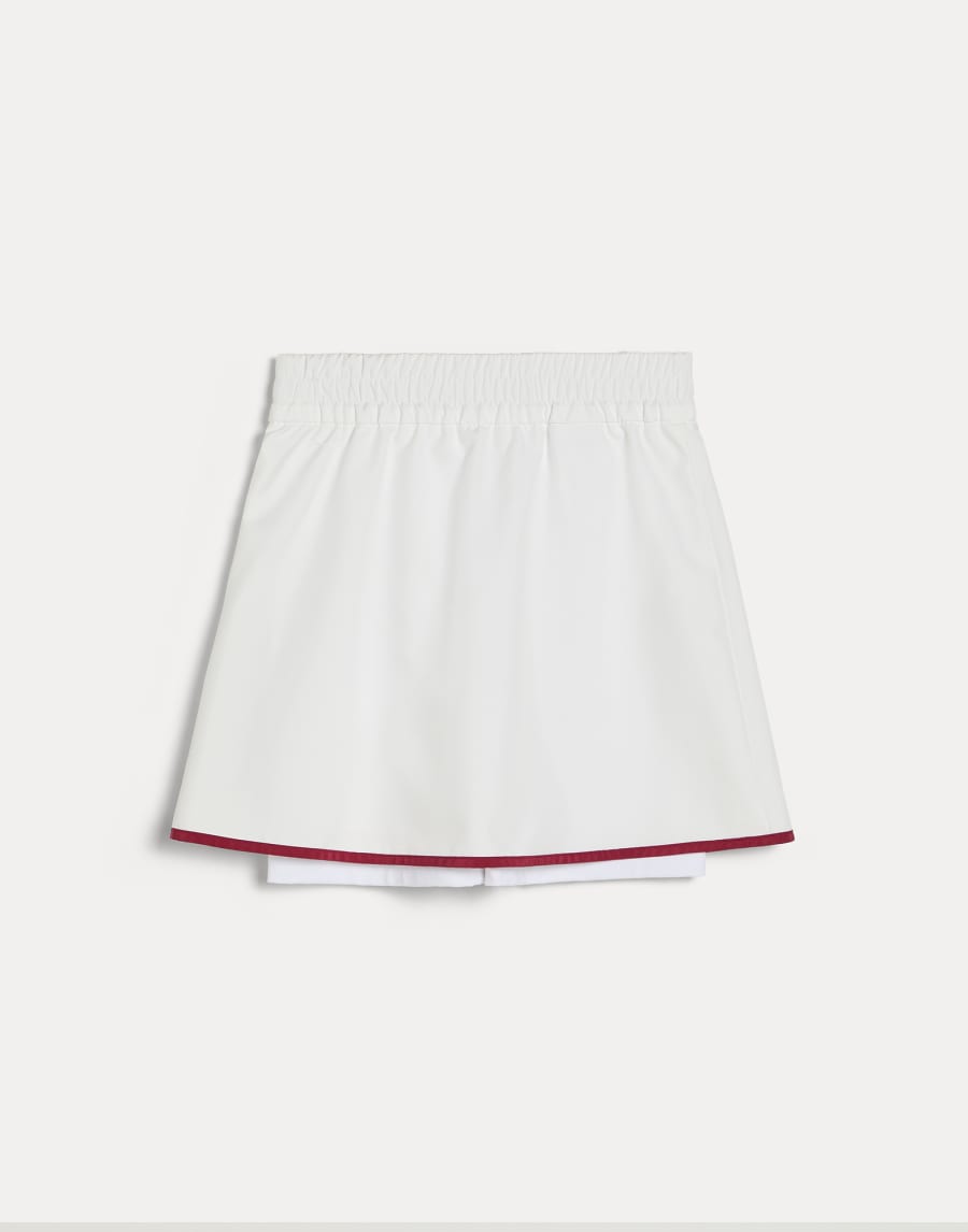 Nylon skirt with shorts and logo White Girls - Brunello Cucinelli