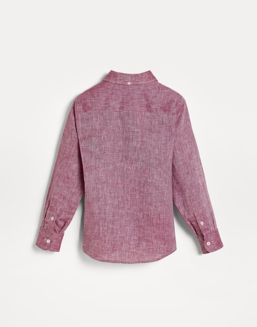 Hemd „Fuoco“ (Feuer) mit Button-Down-Kragen Erdbeerrot Jungen - Brunello Cucinelli