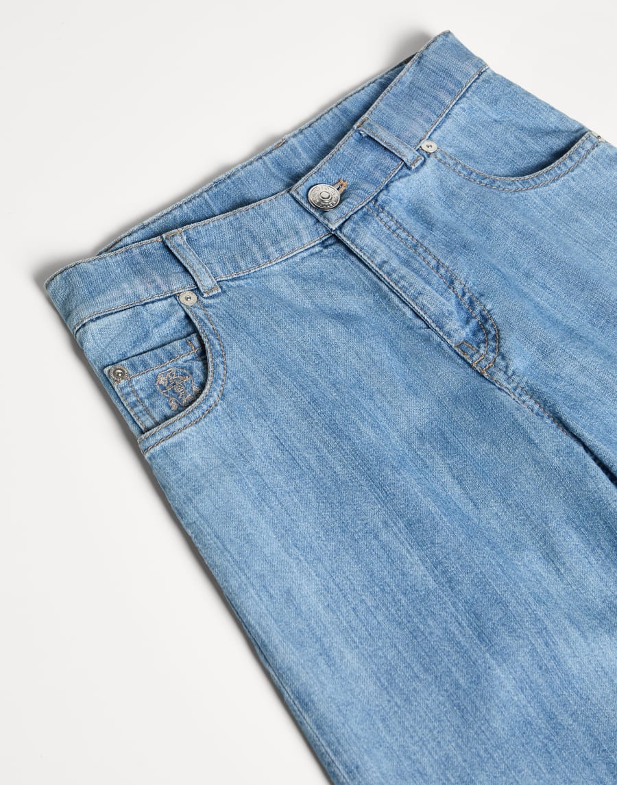 Denim Baggy trousers Light Blue Denim Boys - Brunello Cucinelli