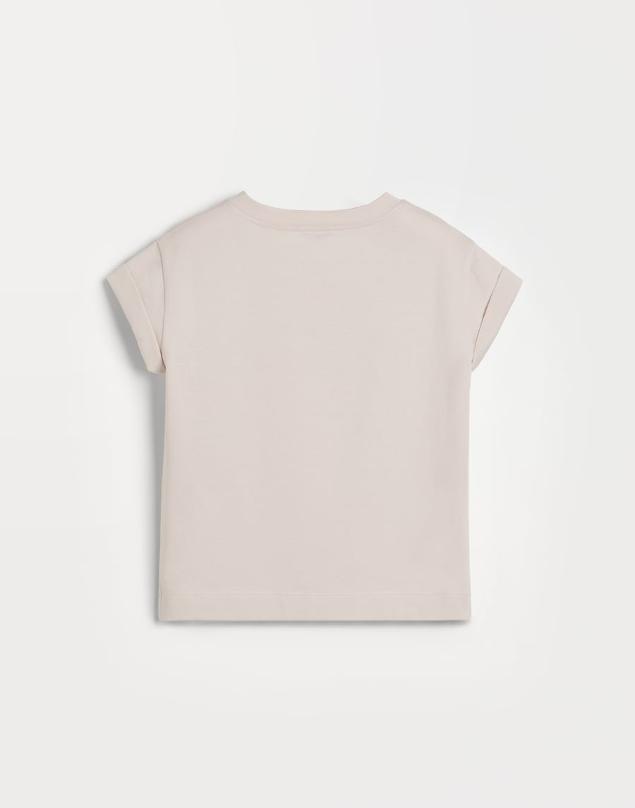汗布T恤 灰玫瑰色 女童 - Brunello Cucinelli