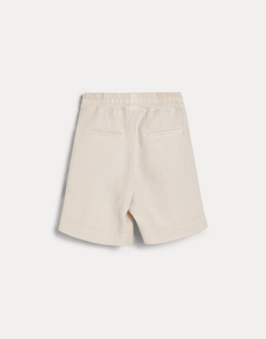 Bermuda shorts with drawstring and pleats Oat Boys - Brunello Cucinelli