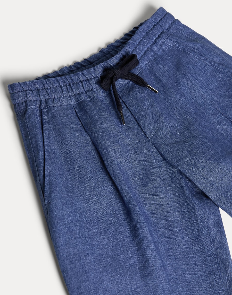 Trousers with drawstring and pleats Denim Boys - Brunello Cucinelli