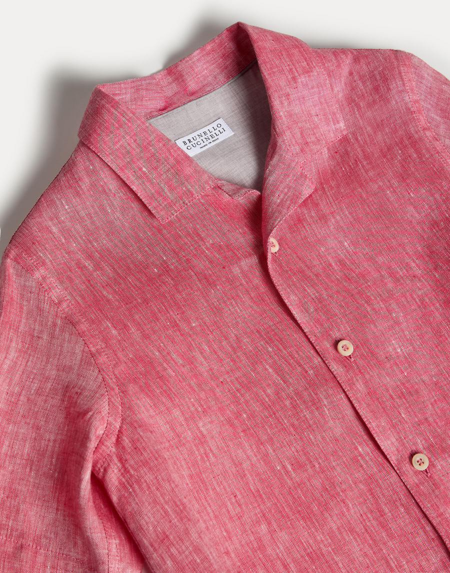Shirt with camp collar Red Boys - Brunello Cucinelli