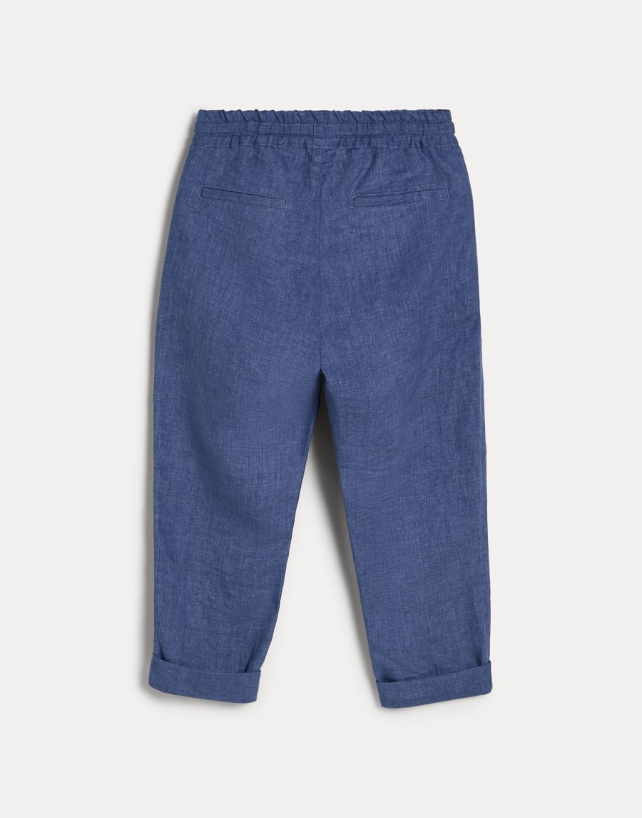 Trousers with drawstring and pleats Denim Boys - Brunello Cucinelli
