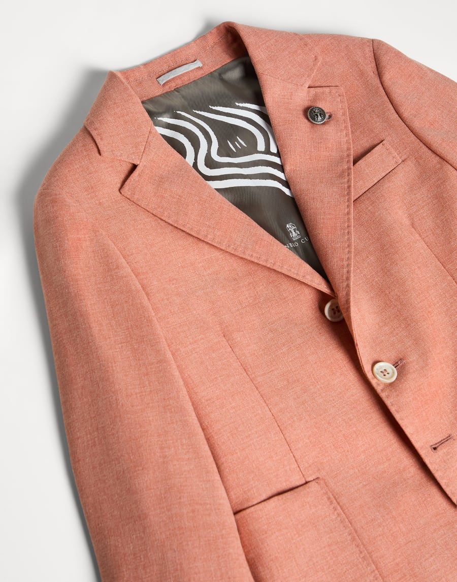 Mouliné canvas blazer Apricot Boys - Brunello Cucinelli