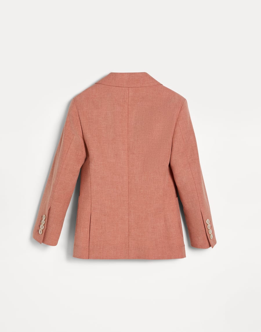 Mouliné canvas blazer Apricot Boys - Brunello Cucinelli