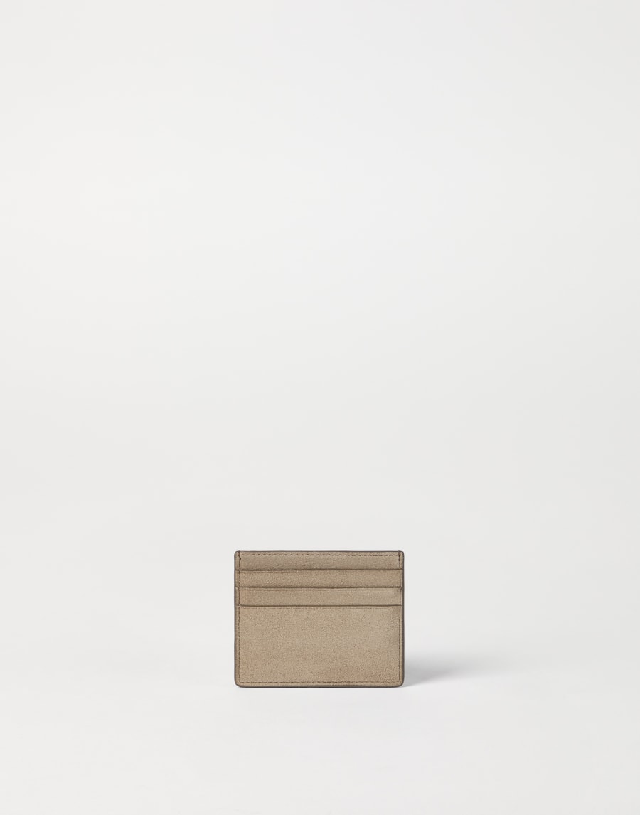 Suede card case Beige Woman - Brunello Cucinelli