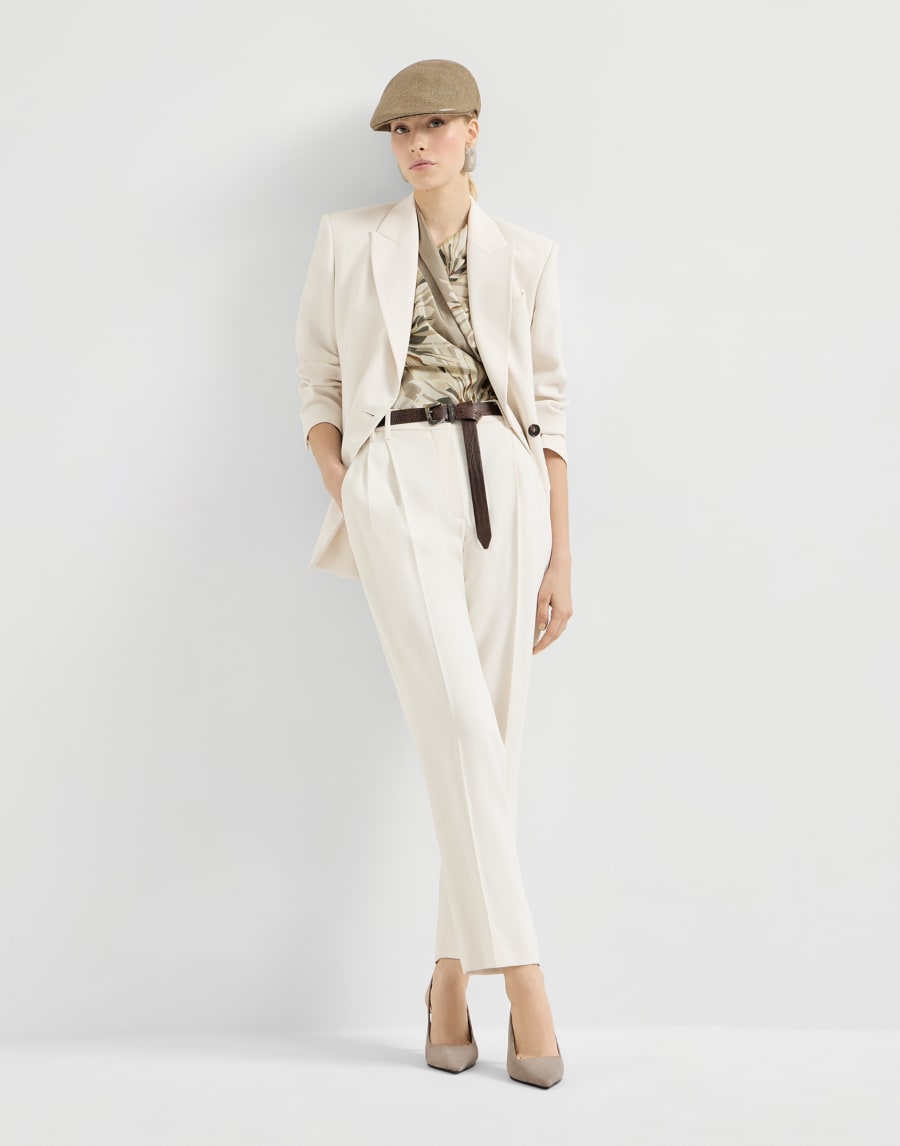 Suede slingback heels Light Grey Woman - Brunello Cucinelli