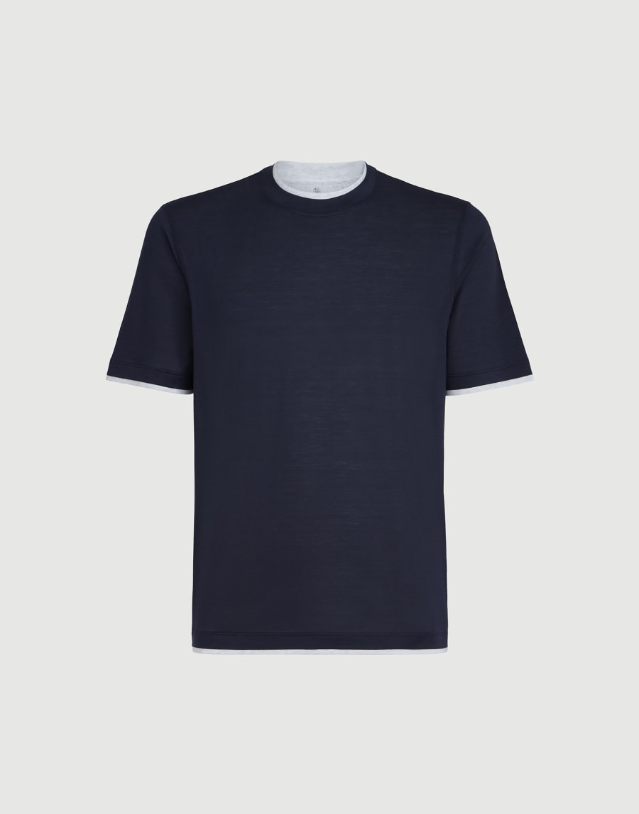 T-shirt effet superposition Cobalt Homme - Brunello Cucinelli