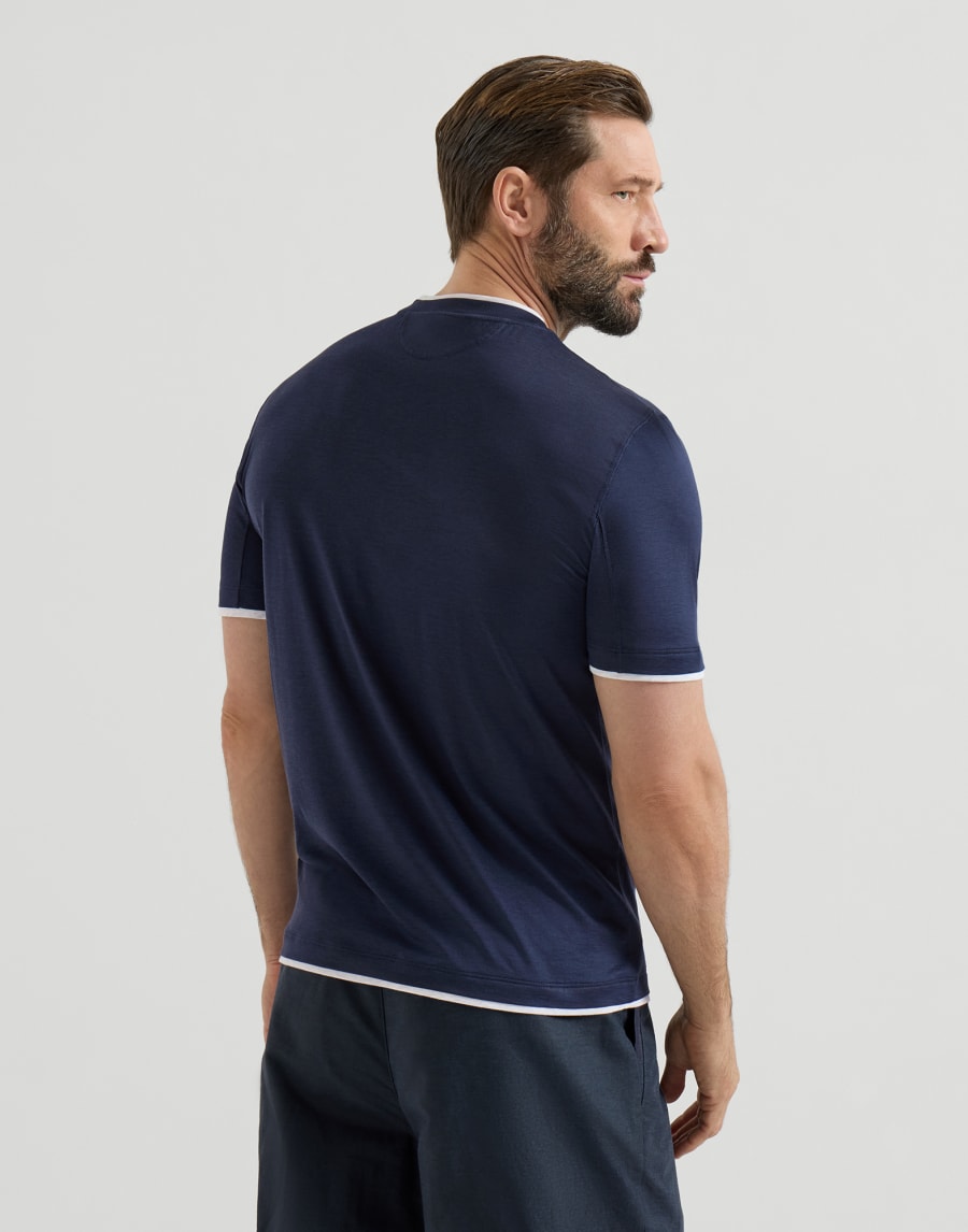 T-shirt effet superposition Cobalt Homme - Brunello Cucinelli