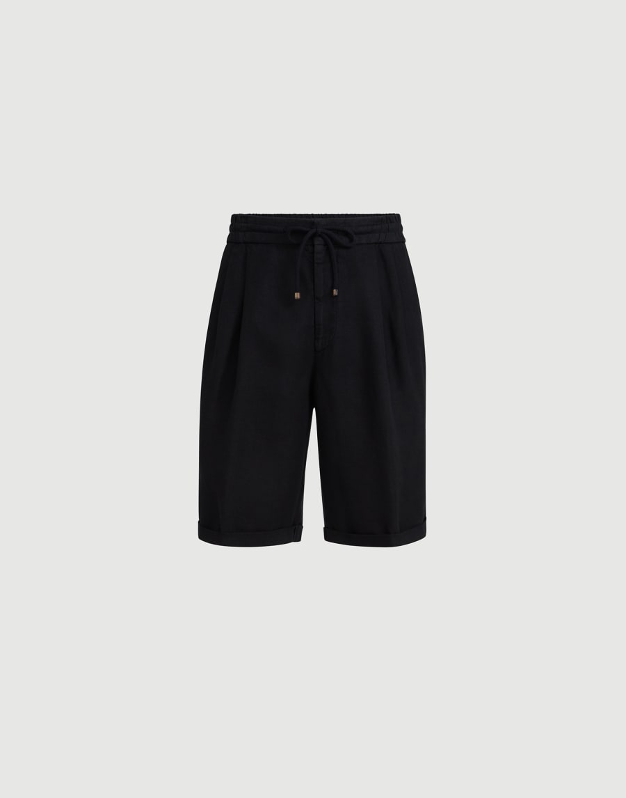 Gabardine Bermuda shorts Black Man - Brunello Cucinelli