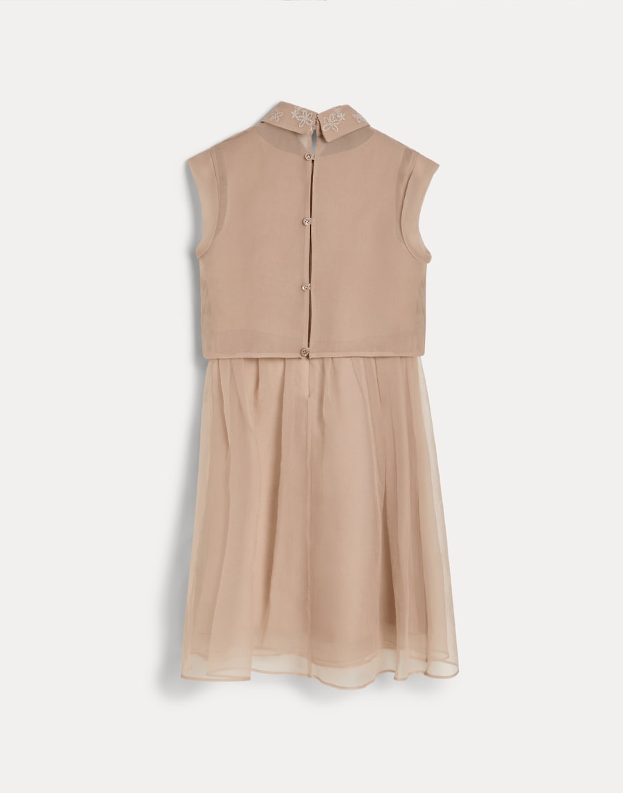 Robe en soie Crispy Rose Fille - Brunello Cucinelli