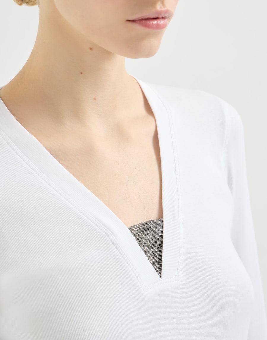 リブジャージー Tシャツ ホワイト レディース - Brunello Cucinelli