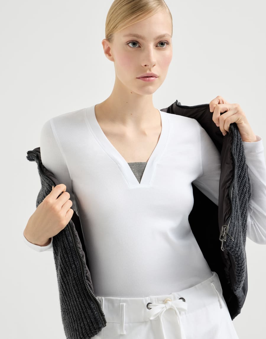 リブジャージー Tシャツ ホワイト レディース - Brunello Cucinelli