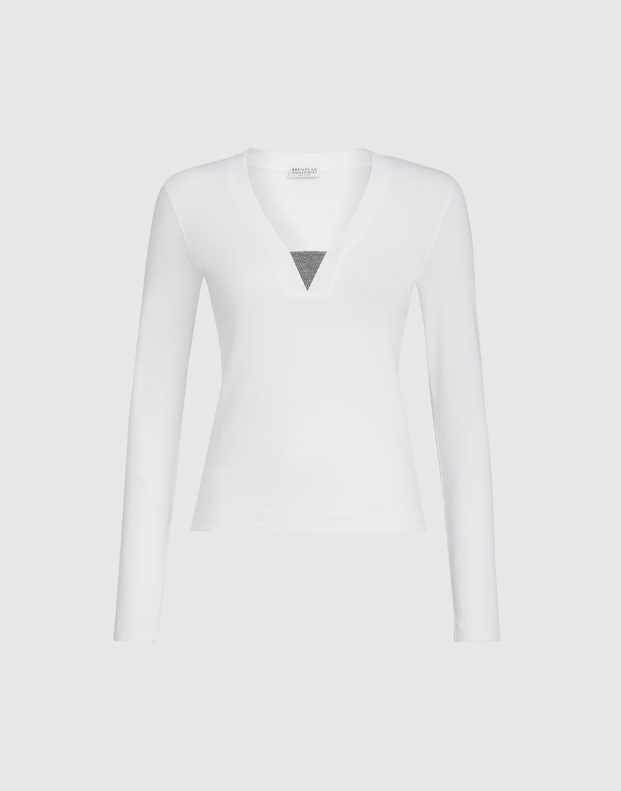 リブジャージー Tシャツ ホワイト レディース - Brunello Cucinelli