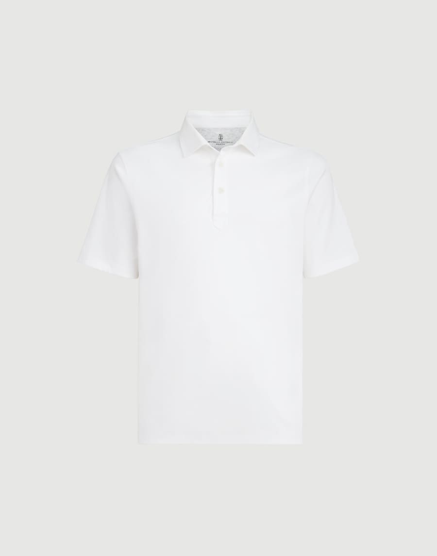 Polo con cuello camisa Blanco Hombre - Brunello Cucinelli