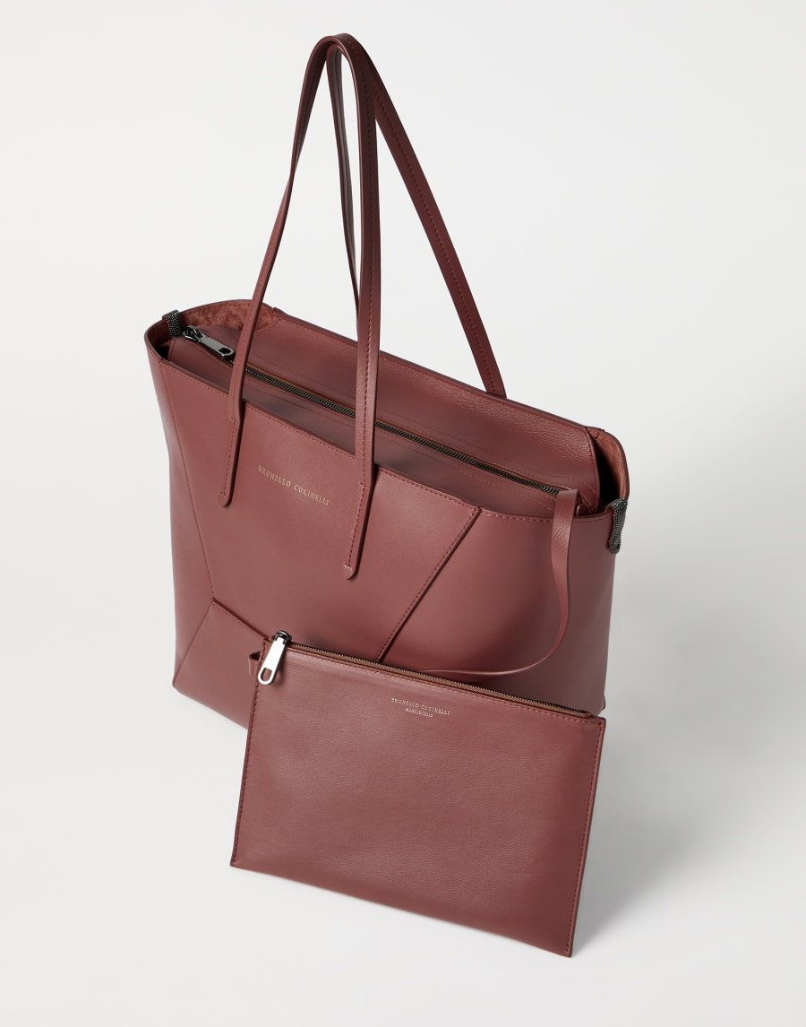 Calfskin small BC Duo bag Firebrick Woman - Brunello Cucinelli