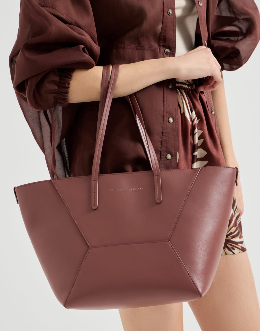 Calfskin small BC Duo bag Firebrick Woman - Brunello Cucinelli