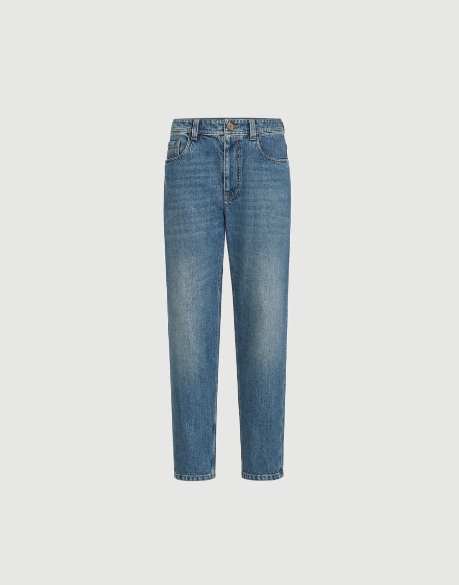 Baggy Tapered trousers Denim Woman - Brunello Cucinelli