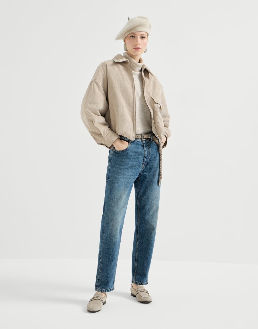 Baggy Tapered trousers Denim Woman - Brunello Cucinelli