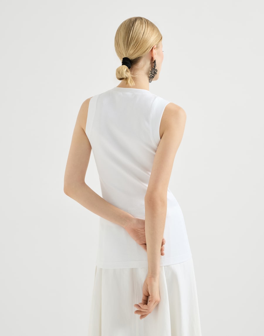 リブジャージー トップ ホワイト レディース - Brunello Cucinelli