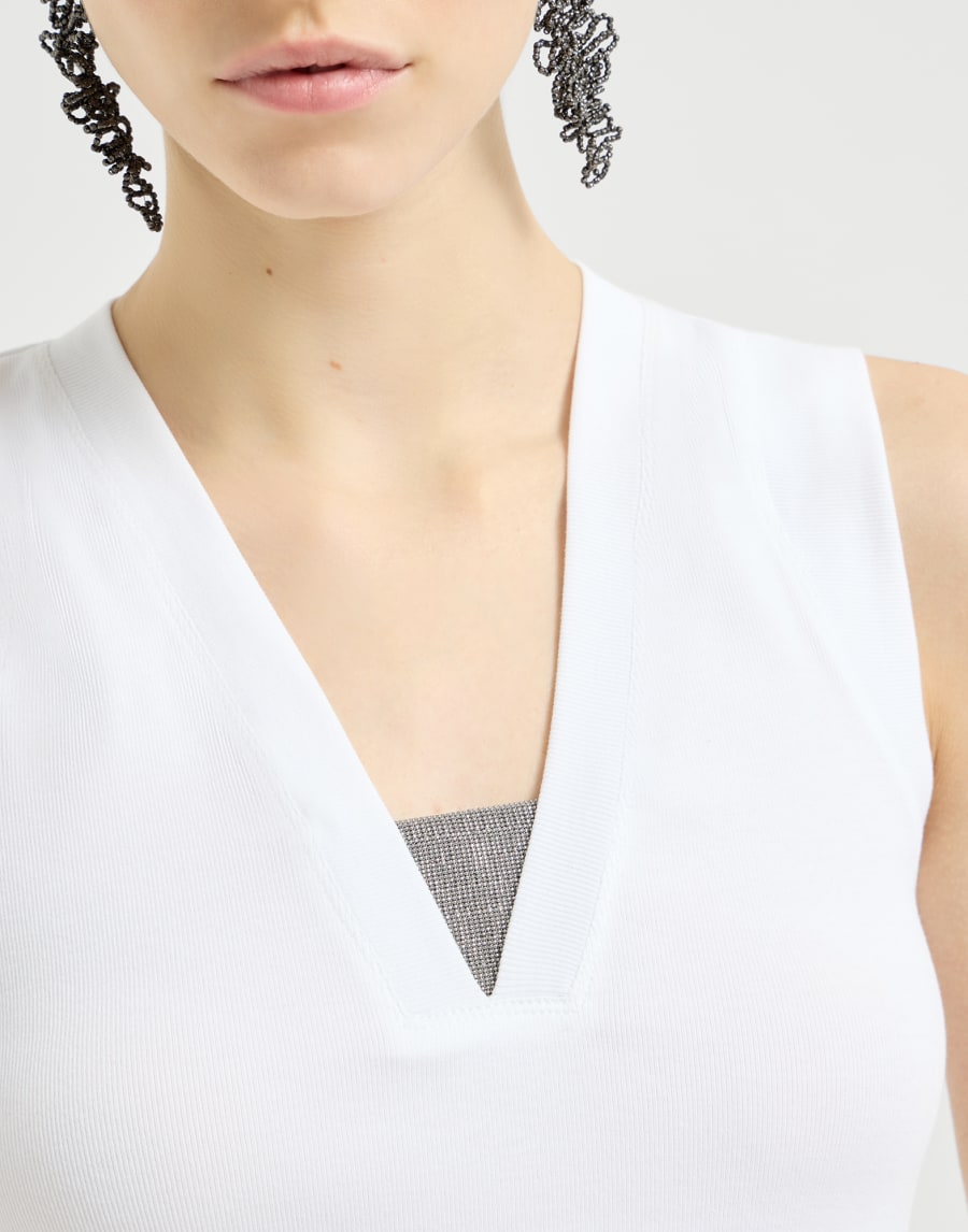 リブジャージー トップ ホワイト レディース - Brunello Cucinelli