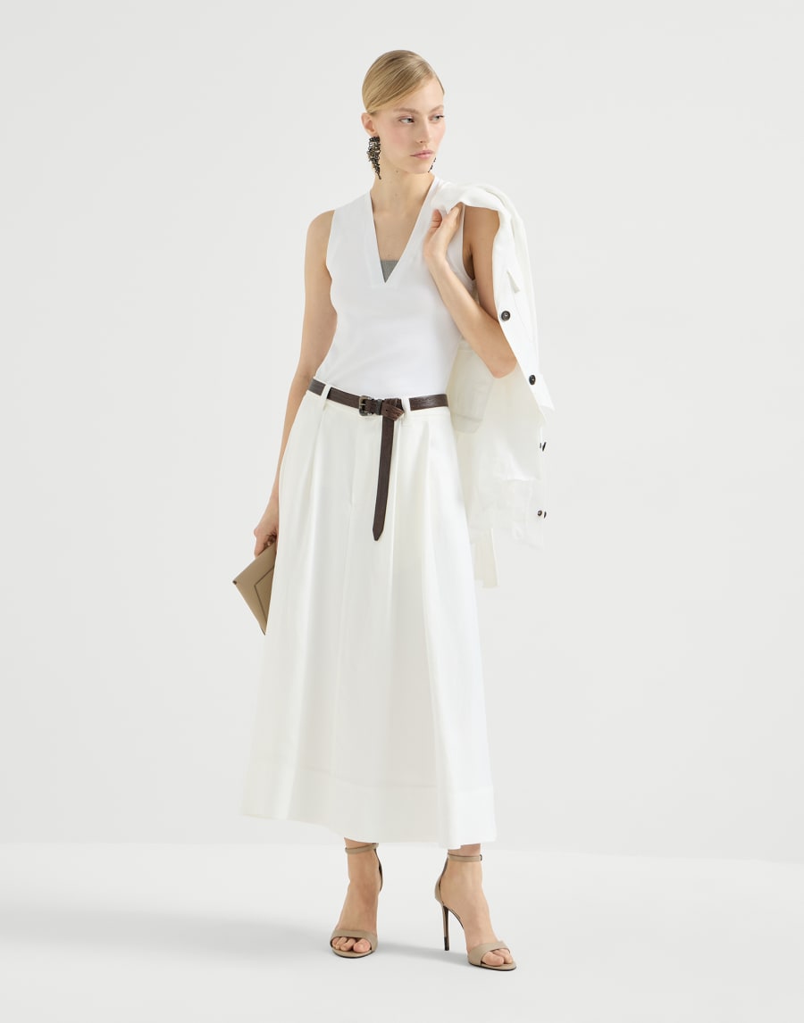 リブジャージー トップ ホワイト レディース - Brunello Cucinelli