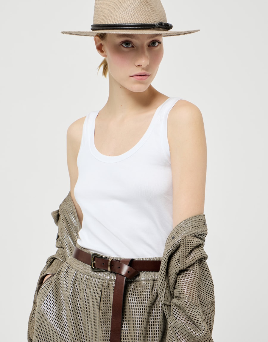 リブジャージー トップ ホワイト レディース - Brunello Cucinelli