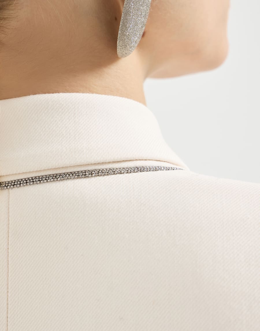 时尚斜纹布夹克 乳白 女款 - Brunello Cucinelli