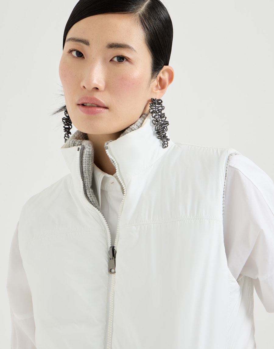 Жилет-пуховик из кашемира Светло-Серый Женщина - Brunello Cucinelli