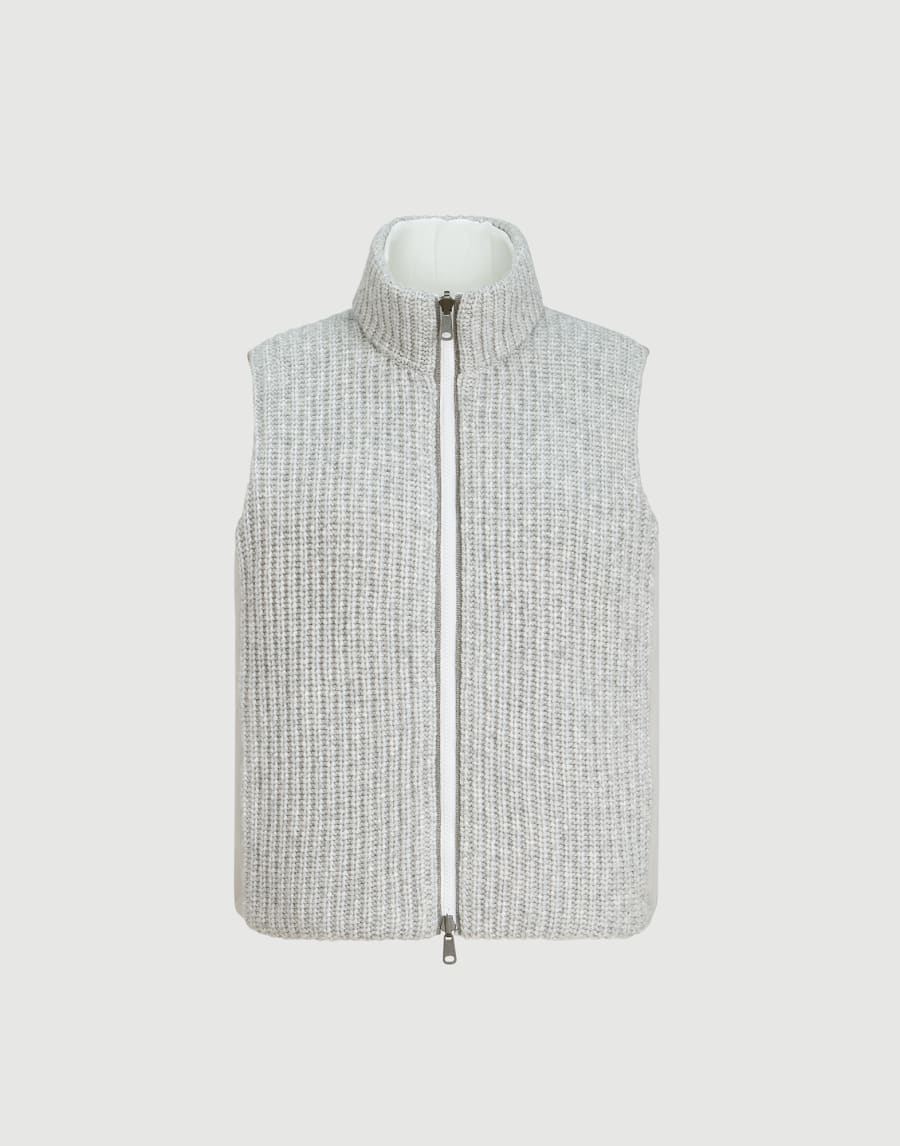 Жилет-пуховик из кашемира Светло-Серый Женщина - Brunello Cucinelli