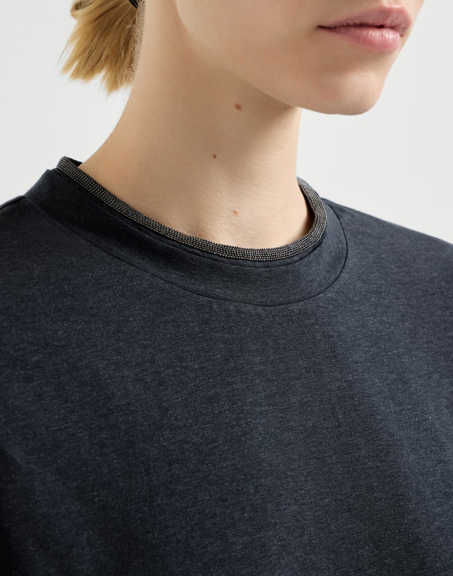 プレシャスフェイクレイヤリング Tシャツ アントラサイト レディース - Brunello Cucinelli