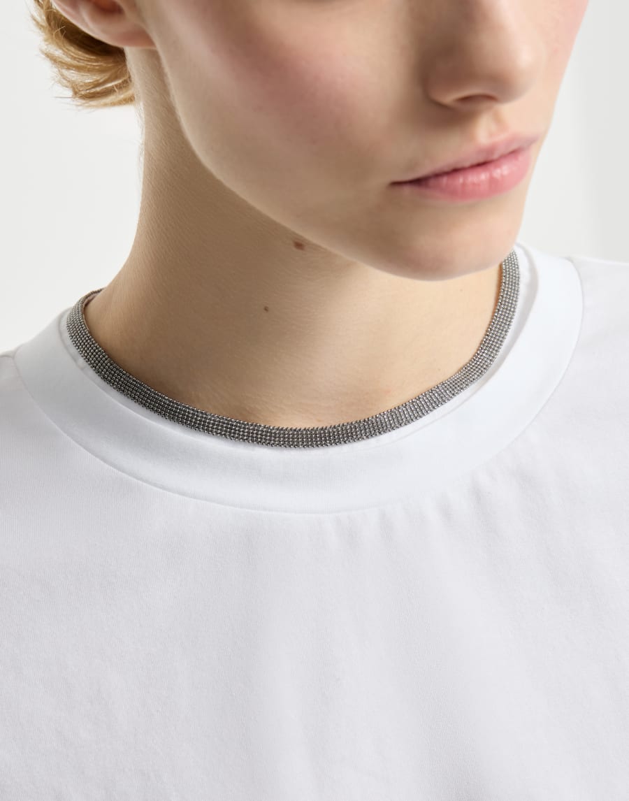 プレシャスフェイクレイヤリング Tシャツ ホワイト レディース - Brunello Cucinelli