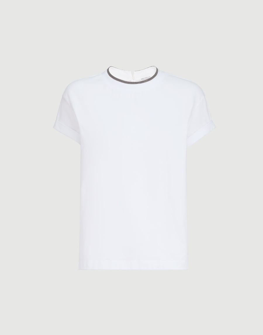 プレシャスフェイクレイヤリング Tシャツ ホワイト レディース - Brunello Cucinelli