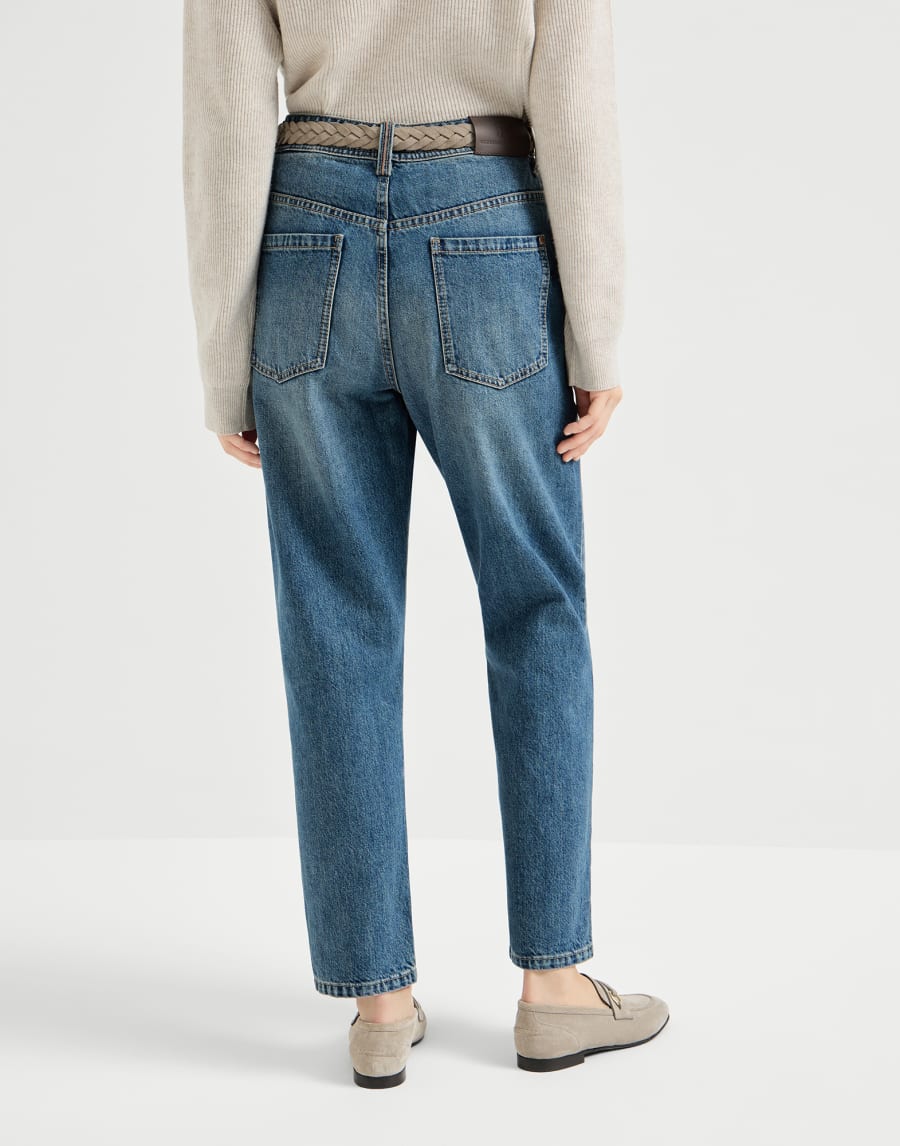 Baggy Tapered trousers Denim Woman - Brunello Cucinelli