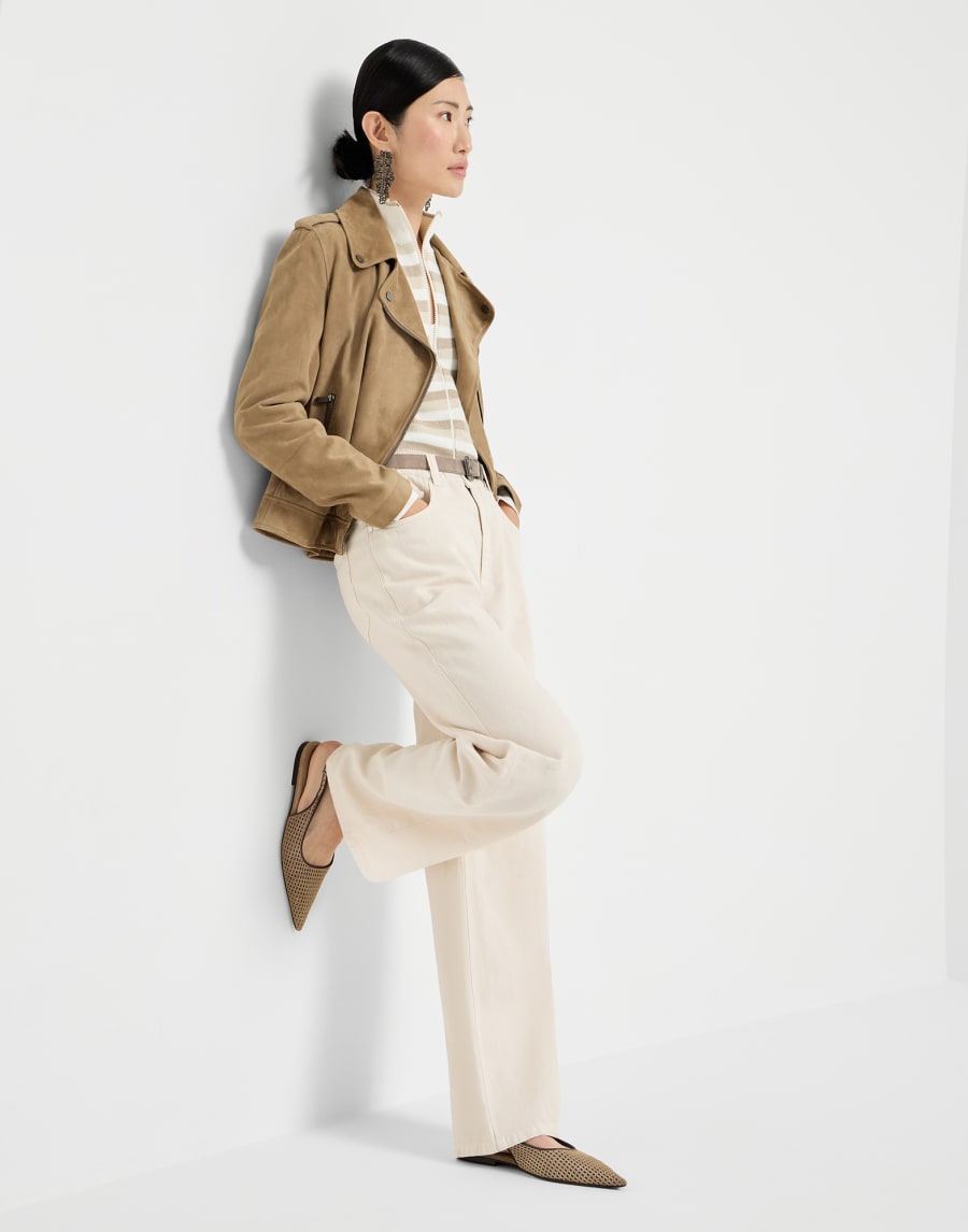 Leather slingback flats Brown Woman - Brunello Cucinelli