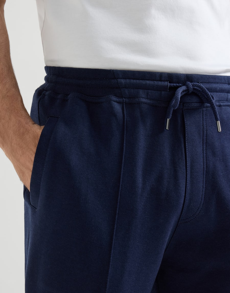 Hose aus Doubleface-Sweatjersey Kobaltblau Herren - Brunello Cucinelli