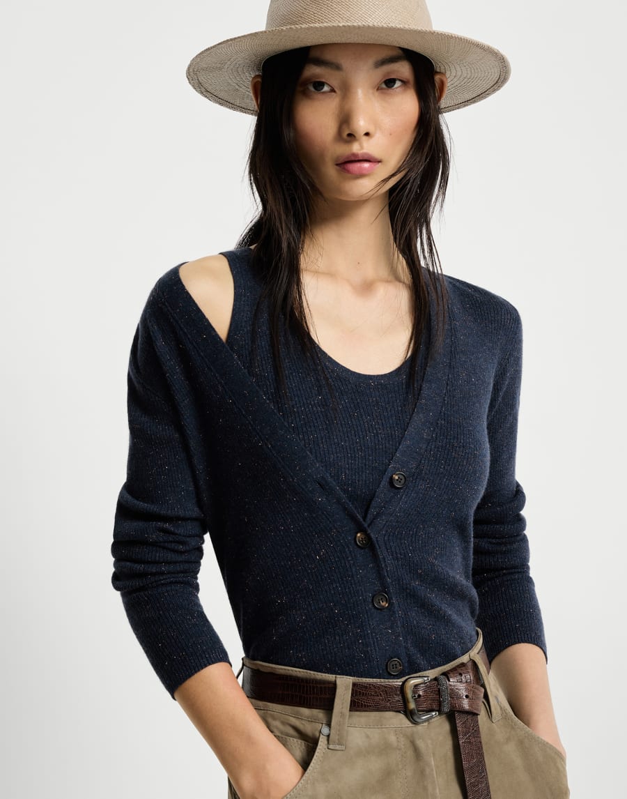 Cashmere cardigan Blue Woman - Brunello Cucinelli