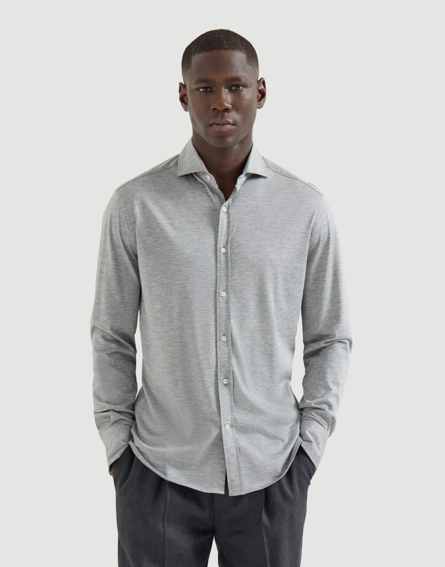 Spread collar shirt Grey Man - Brunello Cucinelli