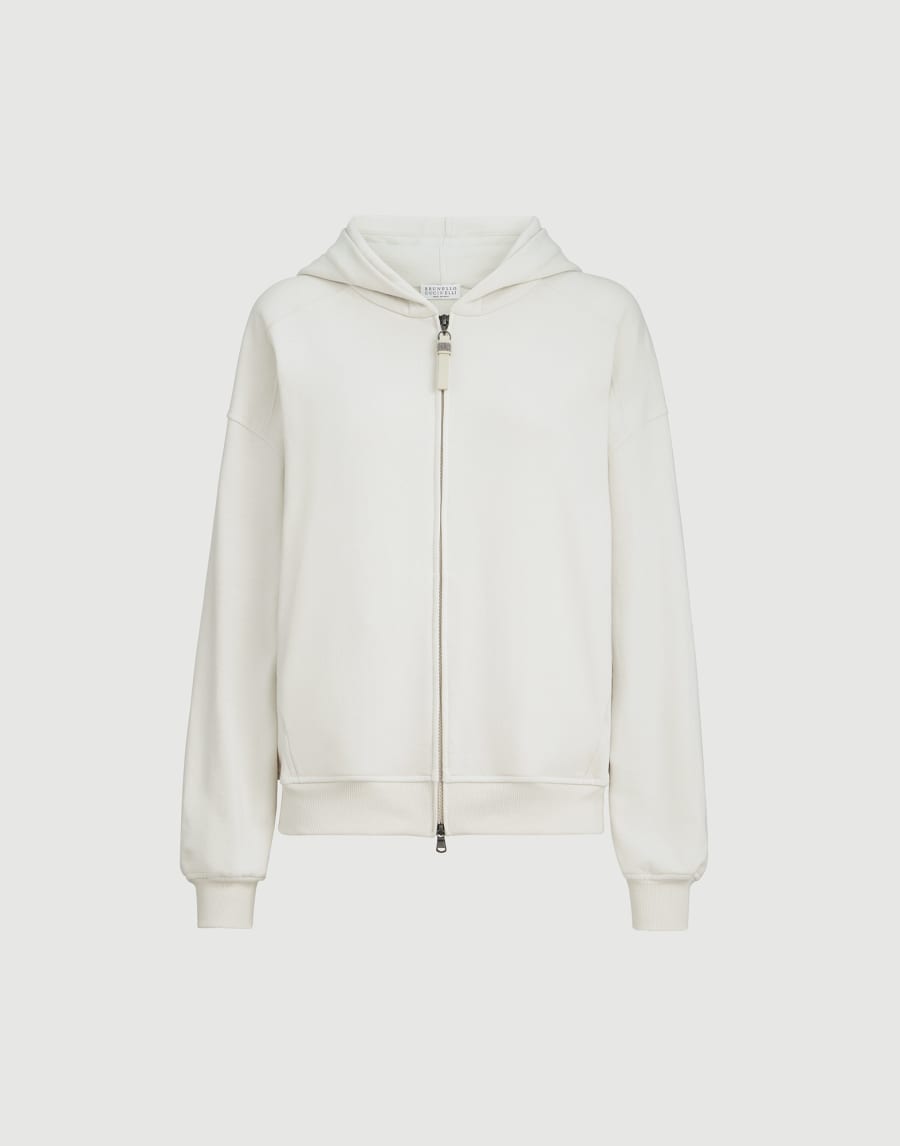 Smooth棉卫衣 乳白 女款 - Brunello Cucinelli