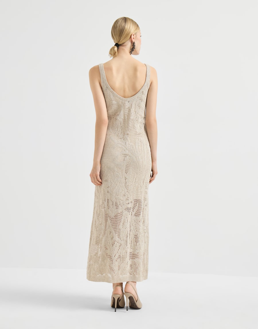 Dazzling water lilies dress Beige Woman - Brunello Cucinelli