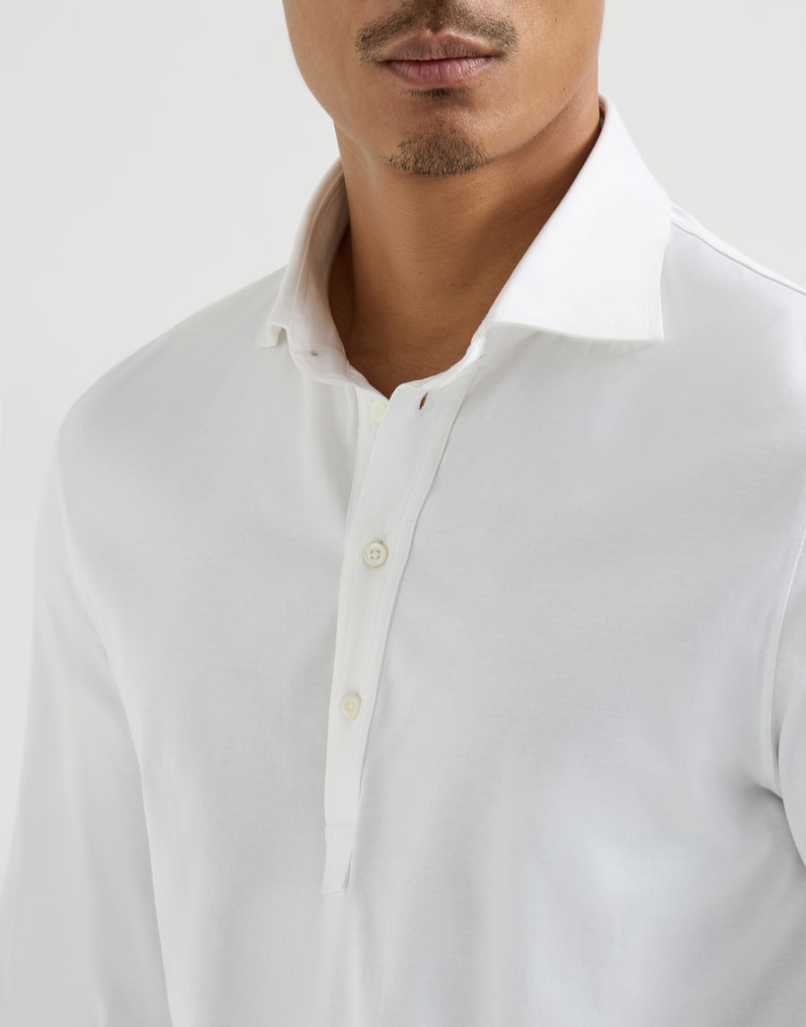 Polo with shirt collar White Man - Brunello Cucinelli
