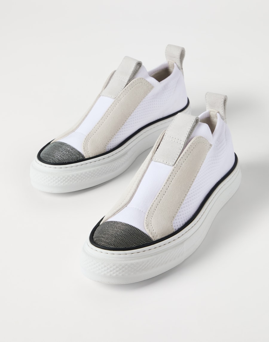 Sneakers with monili White Woman - Brunello Cucinelli