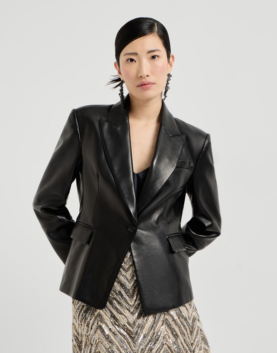 Nappa leather blazer Black Woman - Brunello Cucinelli